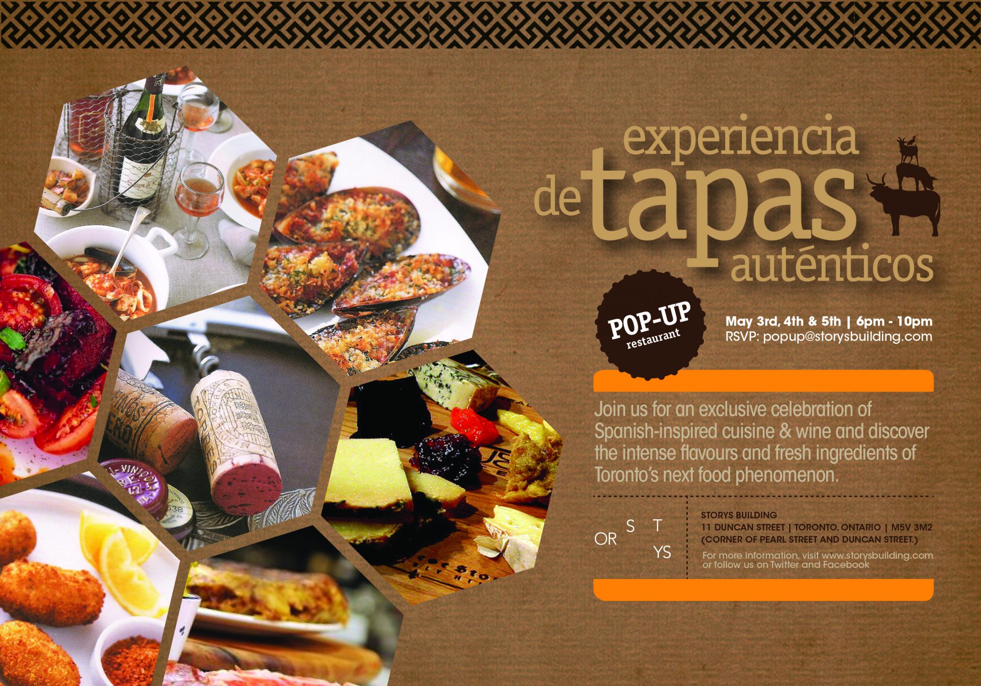 Pop-up Spanish Tapas May 3rd to 5th