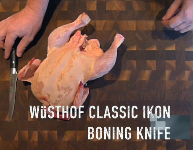 Deboning A Chicken Using Wüsthof’s Classic Ikon Boning Knife With Jesse Vallins (The Saint)