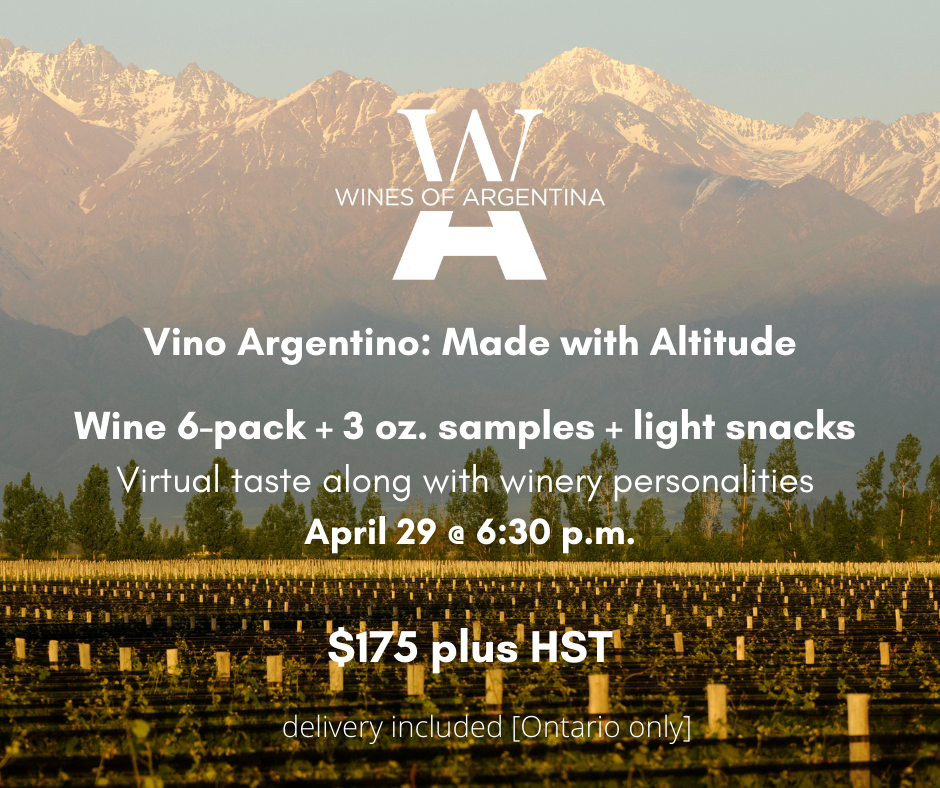 Almost Sold Out! Wines of Argentina X SipsToronto Wine Package & Virtual Tasting