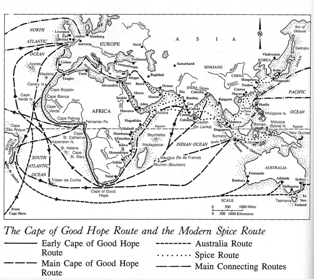 Cape of Good Hope Map to the Indies